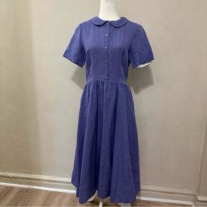 RARE HEMP Son de flor classic dress Size S Very Peri Color